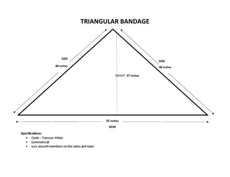 standard size of triangular bandage, Bandage, triangular. Bandage triangular triangle its standard application medical applications updated last