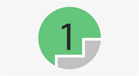 step 1 icon no background, Step 1 basic rounded flat icon