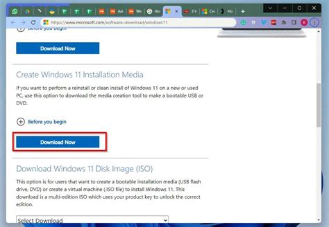 steps how to install media software, Create windows 11 installation media