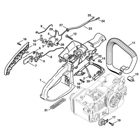 stihl 020 chainsaw parts diagram 