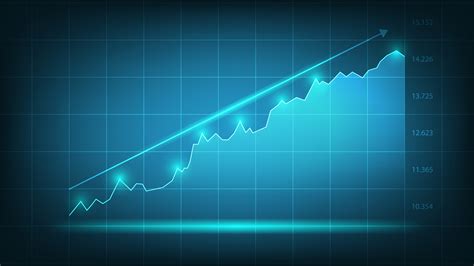 stock market graph vector, Financial stock market graph on stock market vector image
