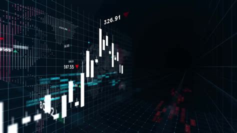 stock market thumbnail background, Stock market trading graph in red and green color as economy 3d