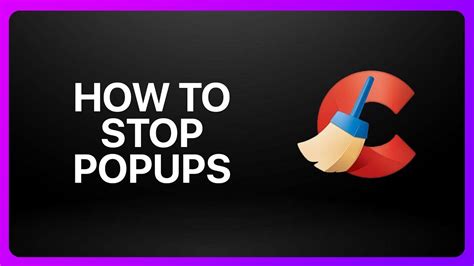stop ccleaner pop ups, Ccleaner alert disable pop windows. How to stop ccleaner pop-up ads (step-by-step guide)