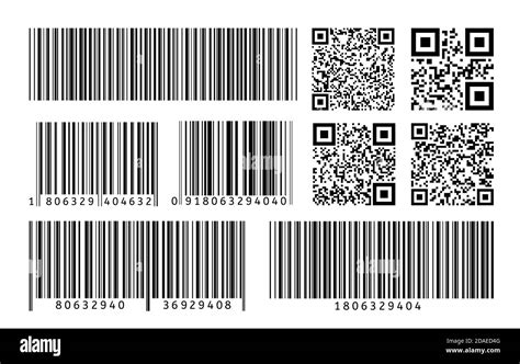 straight line qr code, Barcode. qr code template. scan striped code for digital identification