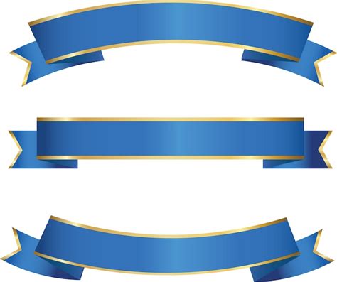 strait blue ribbon vector, Straight ribbon vector art, icons, and graphics for free download