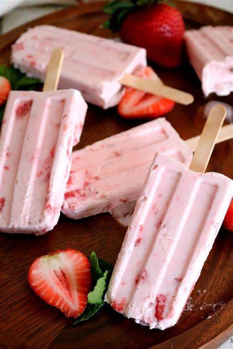 strawberry ice cream popsicle