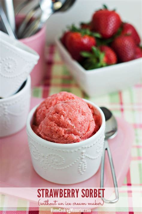 strawberry sorbet without ice cream maker