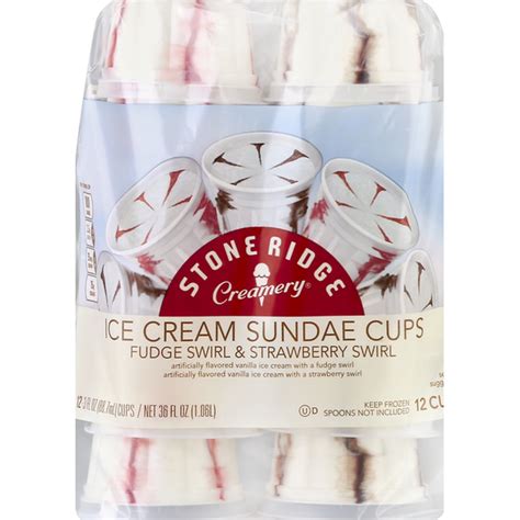 strawberry swirl ice cream cups