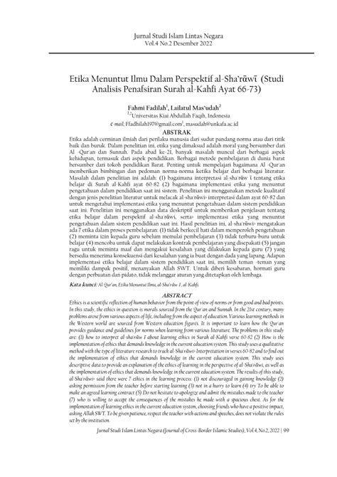 STUDI QISHASH DALAM PENAFSIRAN IBNU KATSIR DAN â PDF Download