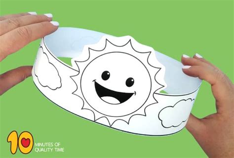Sun Paper Crown Template