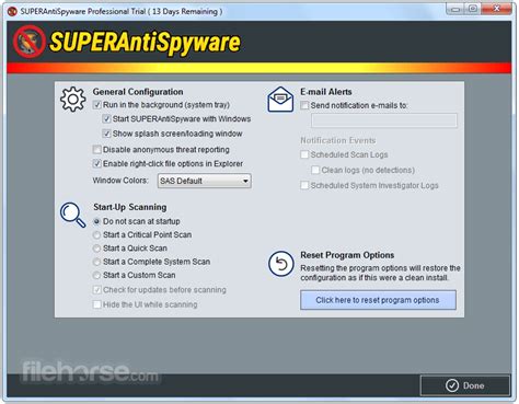 superantispyware alternate start, 