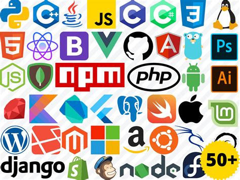 svg software logo, 50 programming language, software and technology logo svg file. Programming software