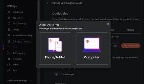 sync between edge and brave, How to setup brave sync – brave sync version 2