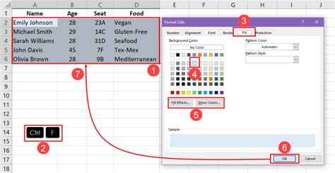 table coloring in excel, Table coloring page