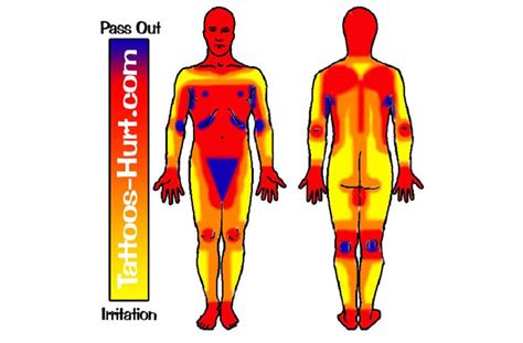 tattoo body pain diagram 