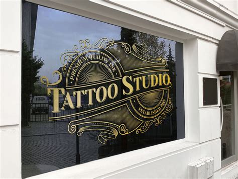 tattoo shop window sign, Tattoo shop window sticker sign wall decals vinyl art