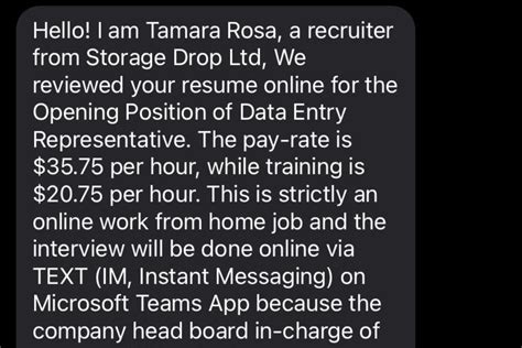 teams job interview scam, Fake job scam! a public service announcement