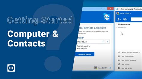 teamviewer computers and contacts, Getting started with teamviewer. Teamviewer computers contacts started