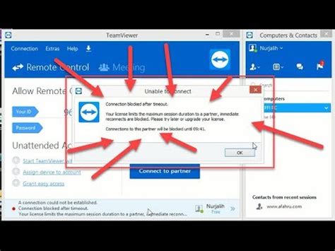 teamviewer limit the maximum session duration, [fixed] your connection blocked after timeout and license limits the