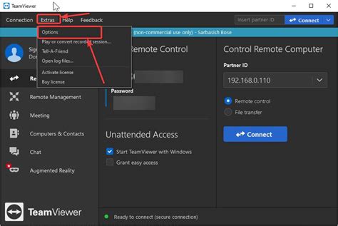 teamviewer local network, Instalar teamviewer portable