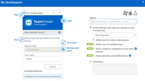 teamviewer quicksupport session code, Quick support with different users in teamwiewer account — teamviewer