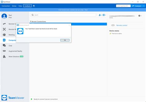 teamviewer session timeout, Teamviewer timeout. Teamviewer free session time limit