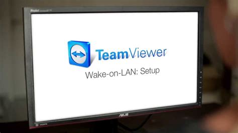 teamviewer wake on lan setup, 