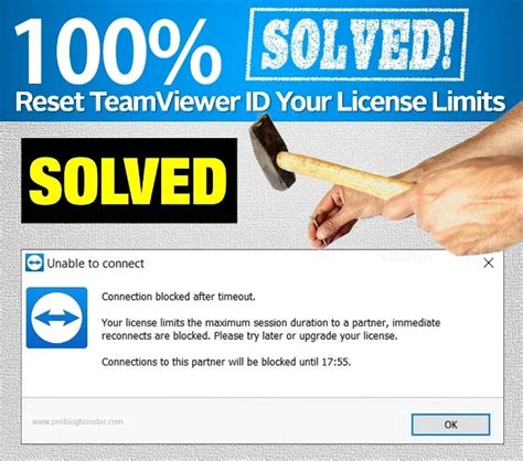 teamviewer your license limits the maximum, Session limit reached