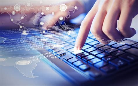 technology expert typing background, Premium photo