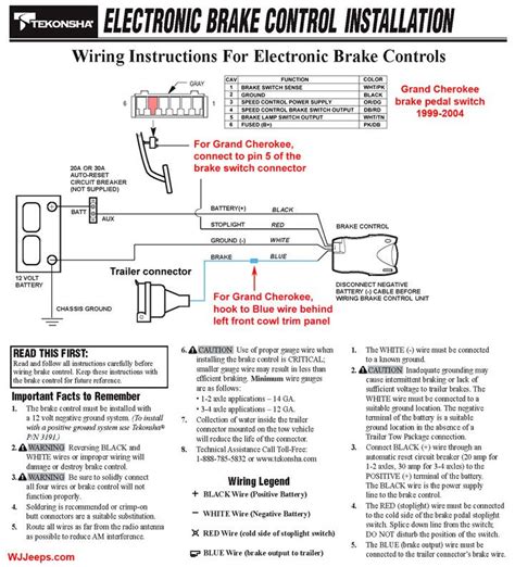 tekonsha p3 trailer brake controller wiring diagram 