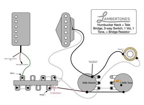 tele wiring diagram 1 single coil neck humbucker 