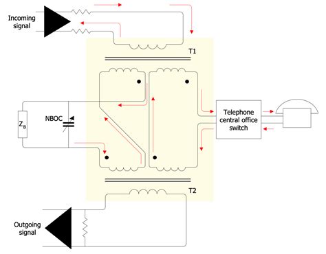 telephone hybrid circuit diagram 