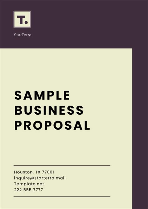 Template For Business Proposal