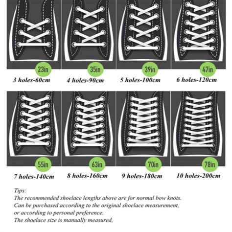 tennis shoe lace length