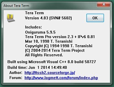 tera term application fault, Tera term 3.1 download (free)