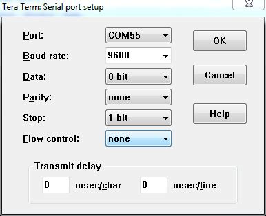 tera term cannot select serial, Tera term serial macro examples