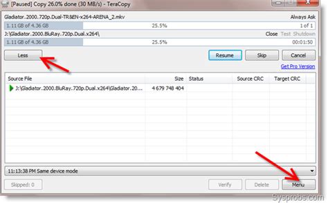 teracopy more space is required, Phần mềm khác