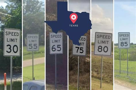 texas posted speed limit map, Texas speed limit map