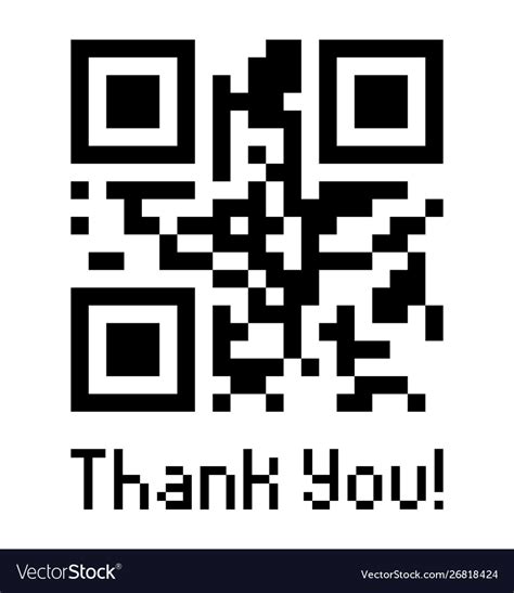 thank you qr code, Qr code sample with text thank you royalty free vector image