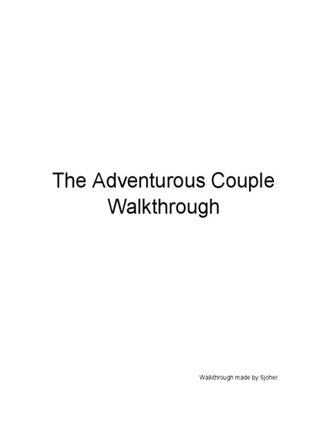 The Adventurous Couple Walkthrough