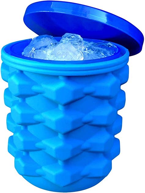 the ultimate ice cube maker silicone bucket with lid makes small size nugget ice chips for soft drinks
