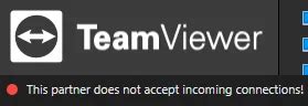 this partner does not accept teamviewer, This partner does not accept incoming connections teamviewer