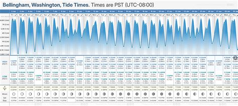 Tide Chart Bellingham