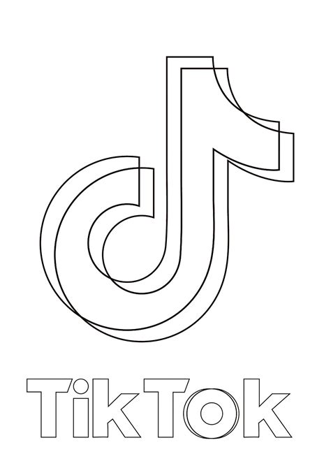 tik tok coloring pages, Tik clickbait. Tiktok tik tok logo coloring page