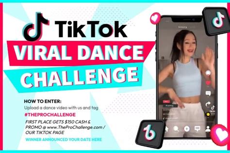 tik tok dance challenge poster, Tiktok dance challenge 1