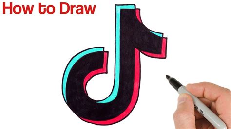 tik tok draw, Tik tok logo draw