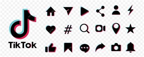 tik tok icons transparency, Premium vector