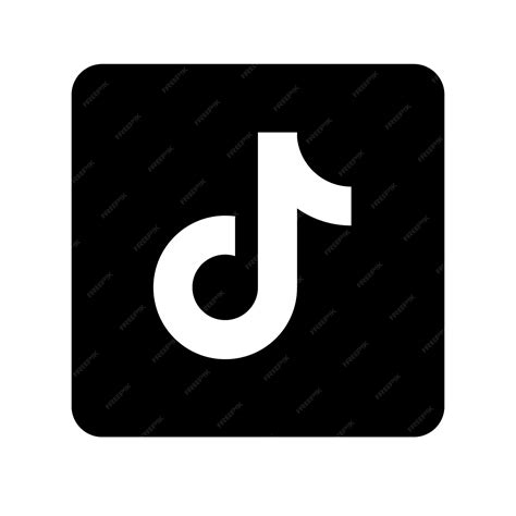 tik tok logo square black, Tik tok logo black background