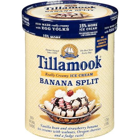 tillamook banana split ice cream
