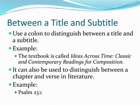 title and subtitle example, How to write a subtitle